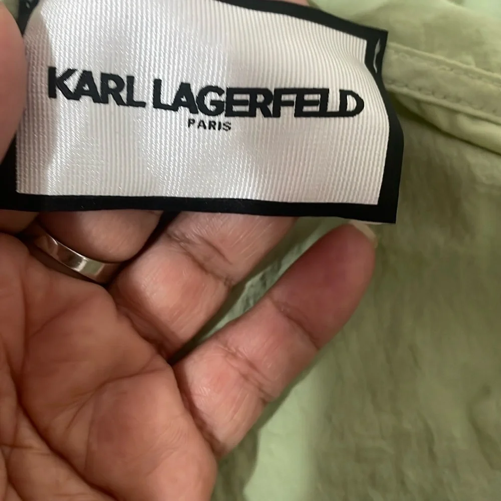 Karl Lagerferd Light Green Hooded jacket